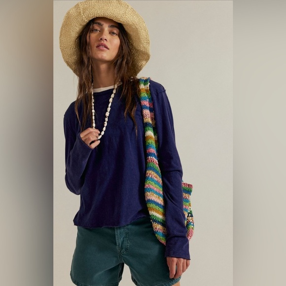 We The Free Tops - Nova Tee Long Sleeve NWOT peach copper